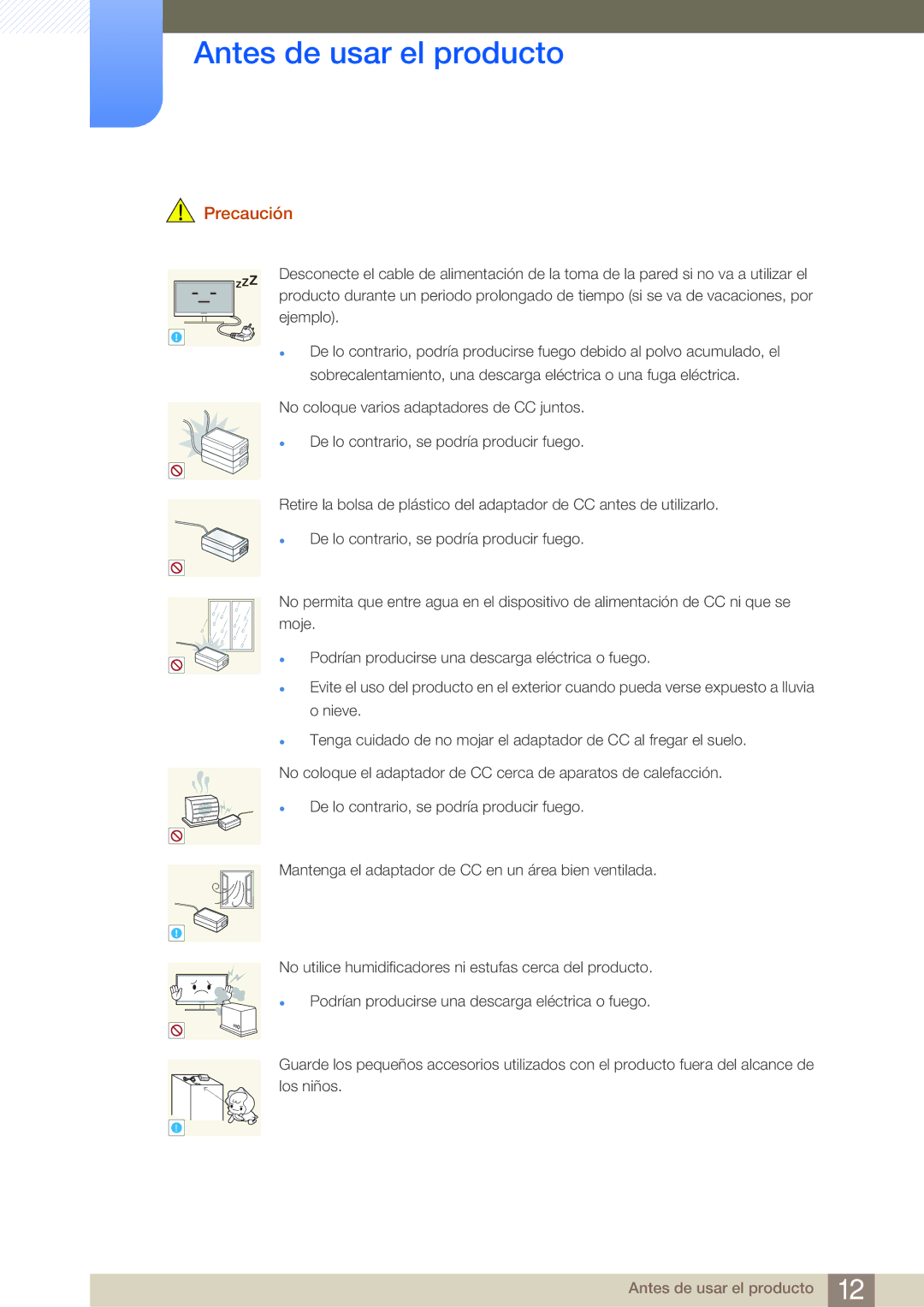 Samsung LF-NBNHNN/EN manual Precaución 