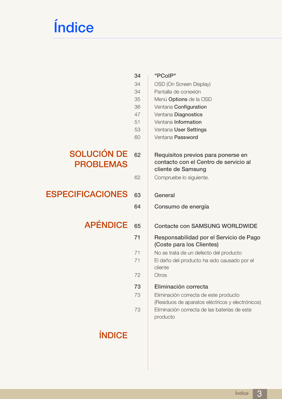 Samsung LF-NBNHNN/EN manual Índice 