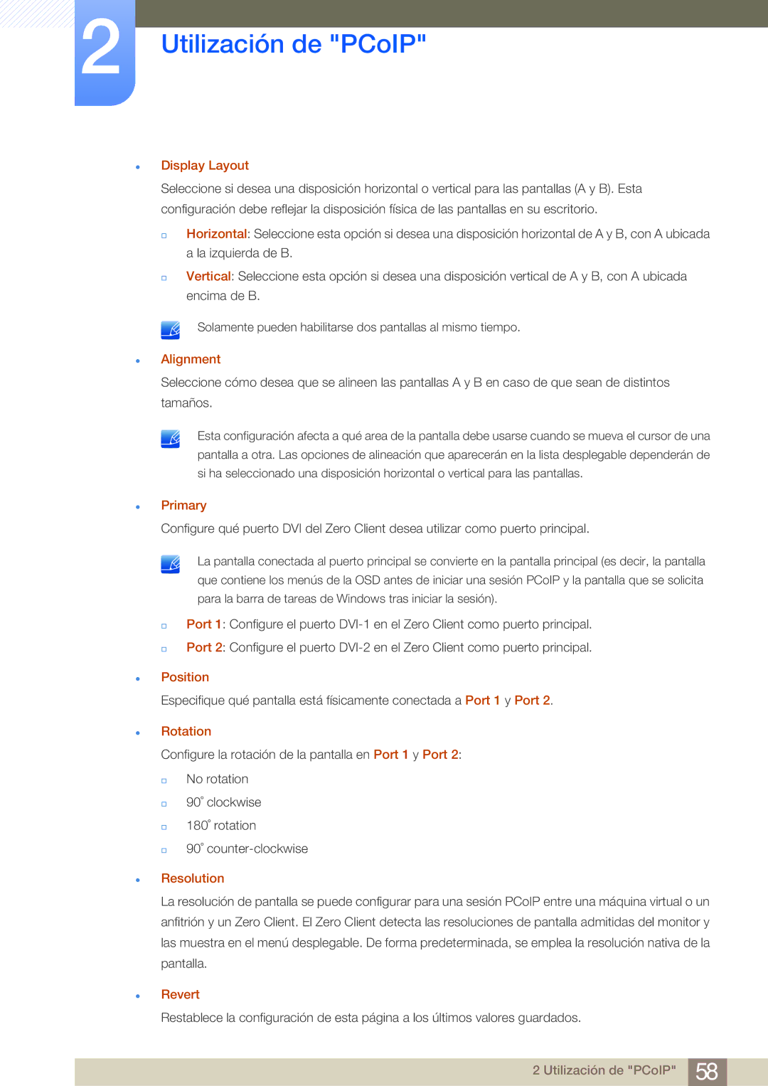 Samsung LF-NBNHNN/EN manual Display Layout, Alignment, Primary, Position, Rotation, Resolution, Revert 