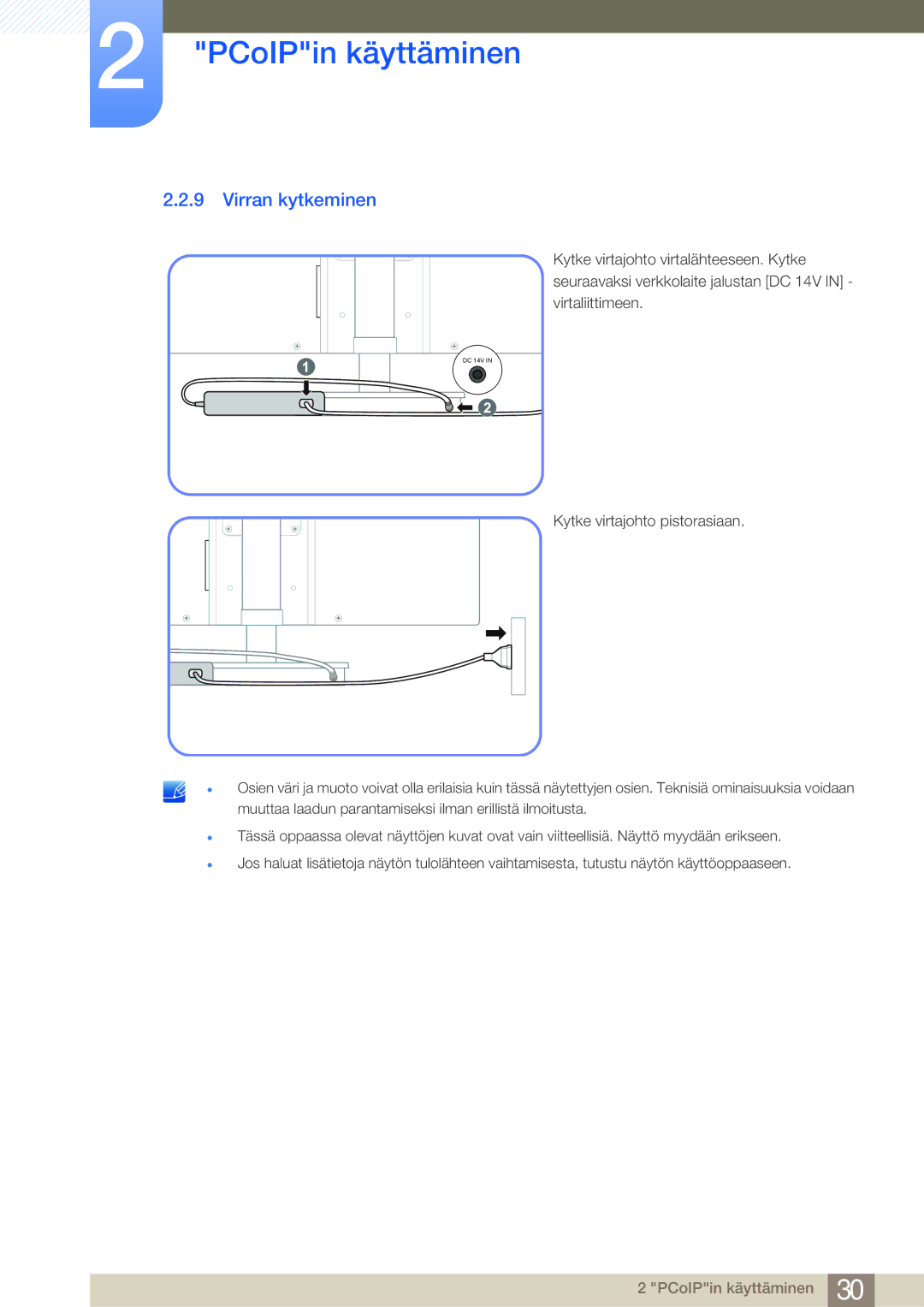 Samsung LF-NBNHNN/EN manual Virran kytkeminen 