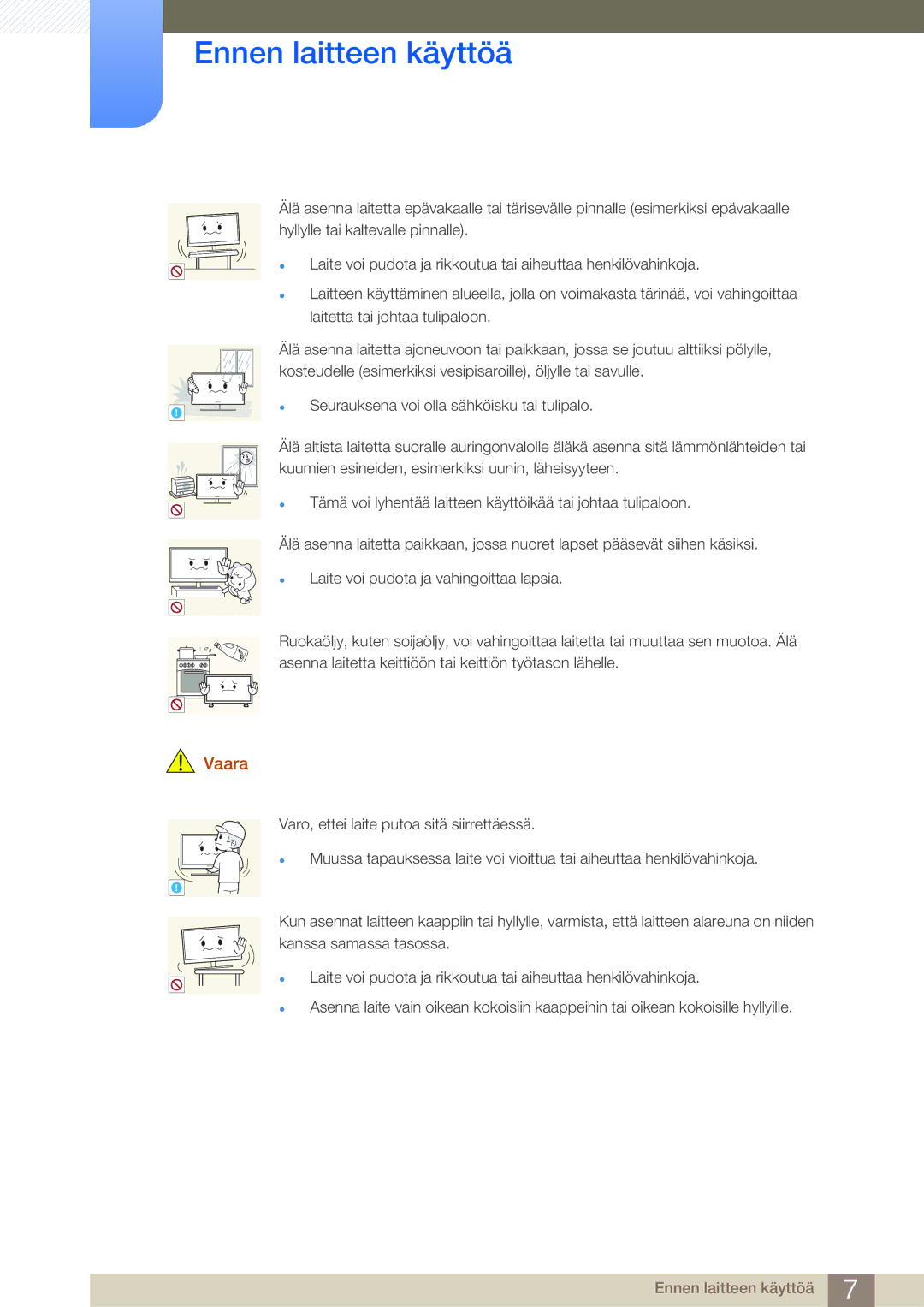 Samsung LF-NBNHNN/EN manual Ennen laitteen käyttöä 