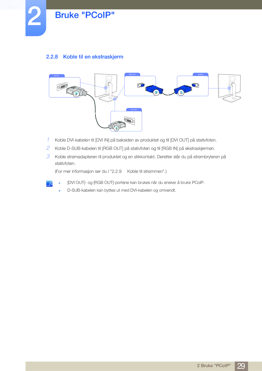 Samsung LF-NBNHNN/EN manual Koble til en ekstraskjerm 