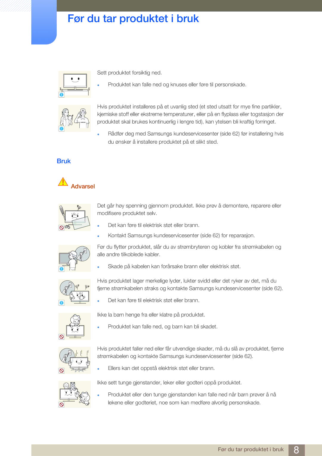 Samsung LF-NBNHNN/EN manual Bruk 