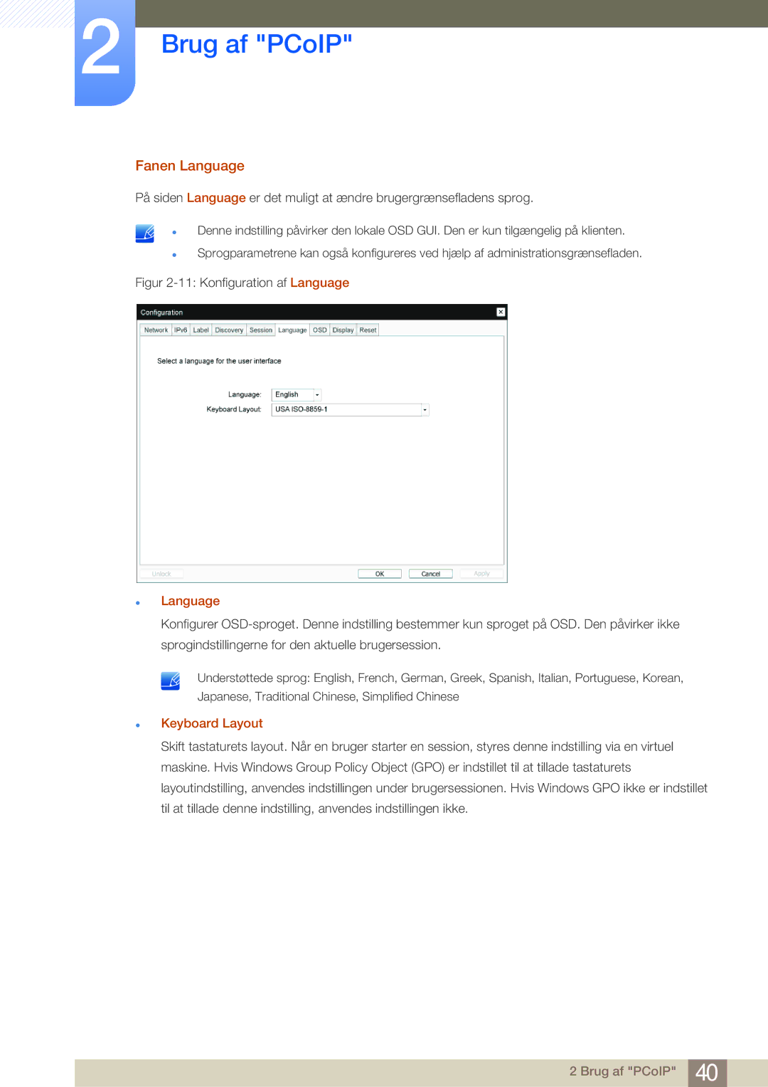 Samsung LF-NBNHNN/EN manual Fanen Language, Keyboard Layout 