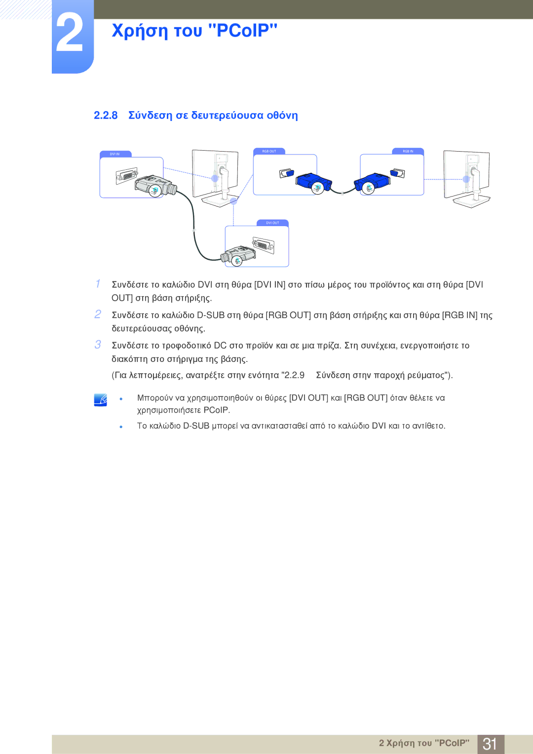 Samsung LF-NBNHNN/EN manual 8 Σύνδεση σε δευτερεύουσα οθόνη 