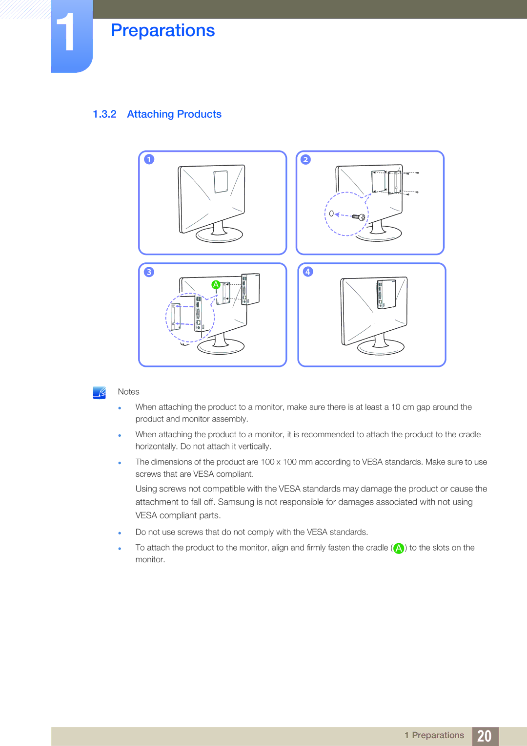 Samsung LF-NXN2N/EN, LF00FNXPFBZXEN, LF00FNXPFBZXXV, LF-NXN2N/XY, LF00FNXPFBZXCI manual Attaching Products 