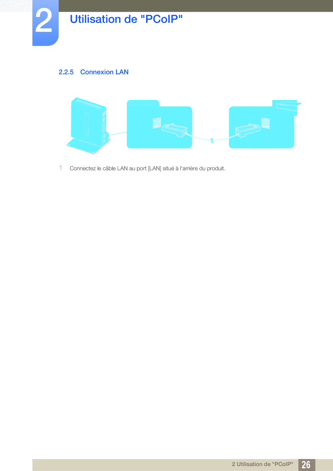 Samsung LF-NXN2N/EN, LF00FNXPFBZXEN manual Connexion LAN 