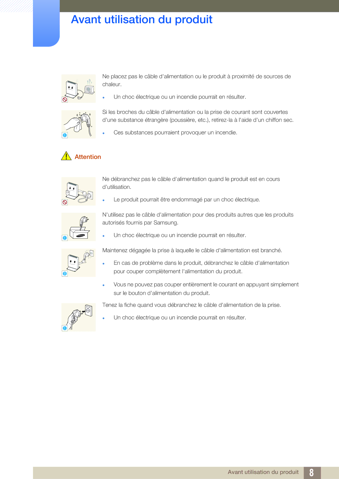 Samsung LF-NXN2N/EN, LF00FNXPFBZXEN manual Avant utilisation du produit 