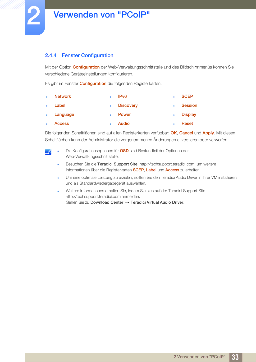 Samsung LF00FNXPFBZXEN, LF-NXN2N/EN manual Fenster Configuration, Network Label Language Access IPv6 Discovery Power Audio 