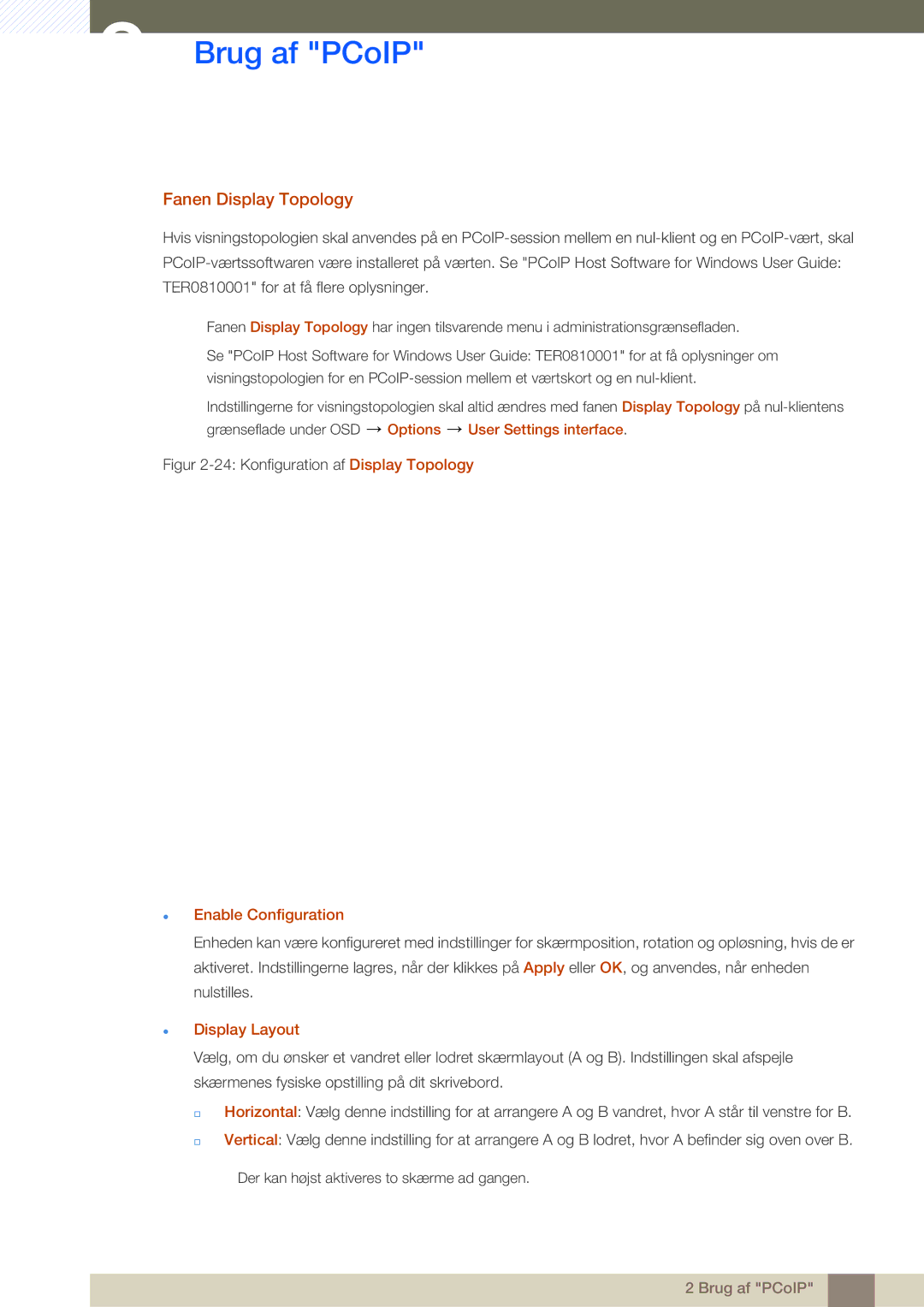 Samsung LF-NXN2N/EN, LF00FNXPFBZXEN manual Fanen Display Topology,  Enable Configuration,  Display Layout 