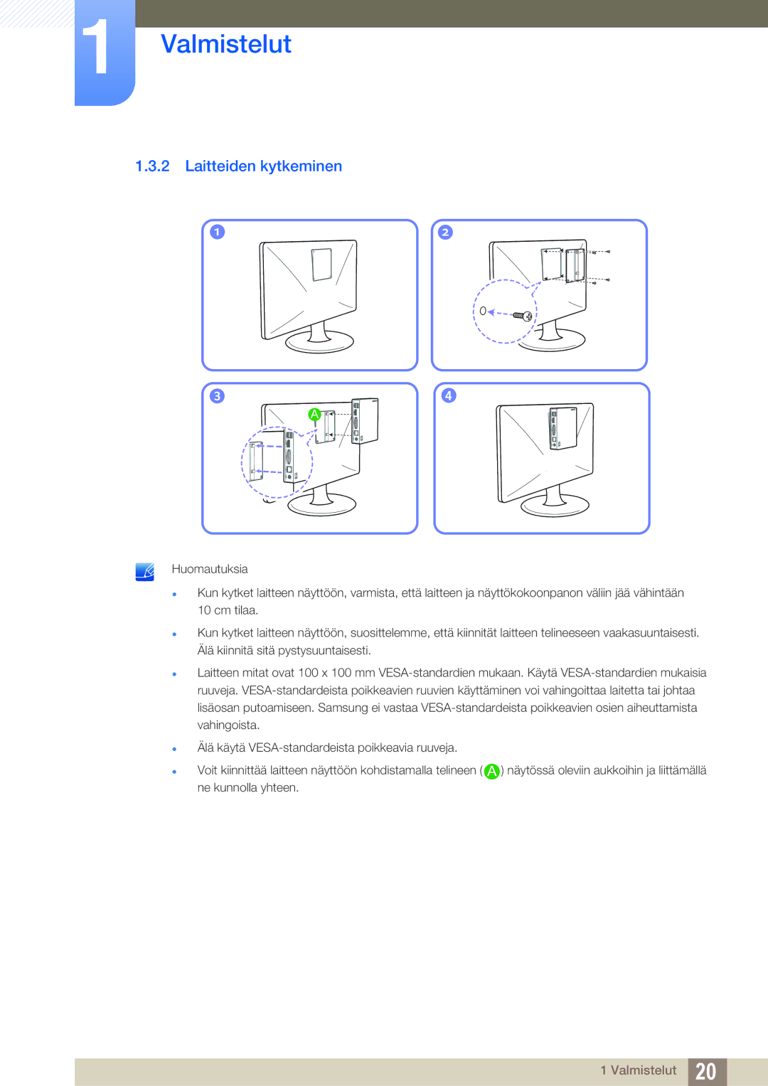 Samsung LF-NXN2N/EN, LF00FNXPFBZXEN manual Laitteiden kytkeminen 