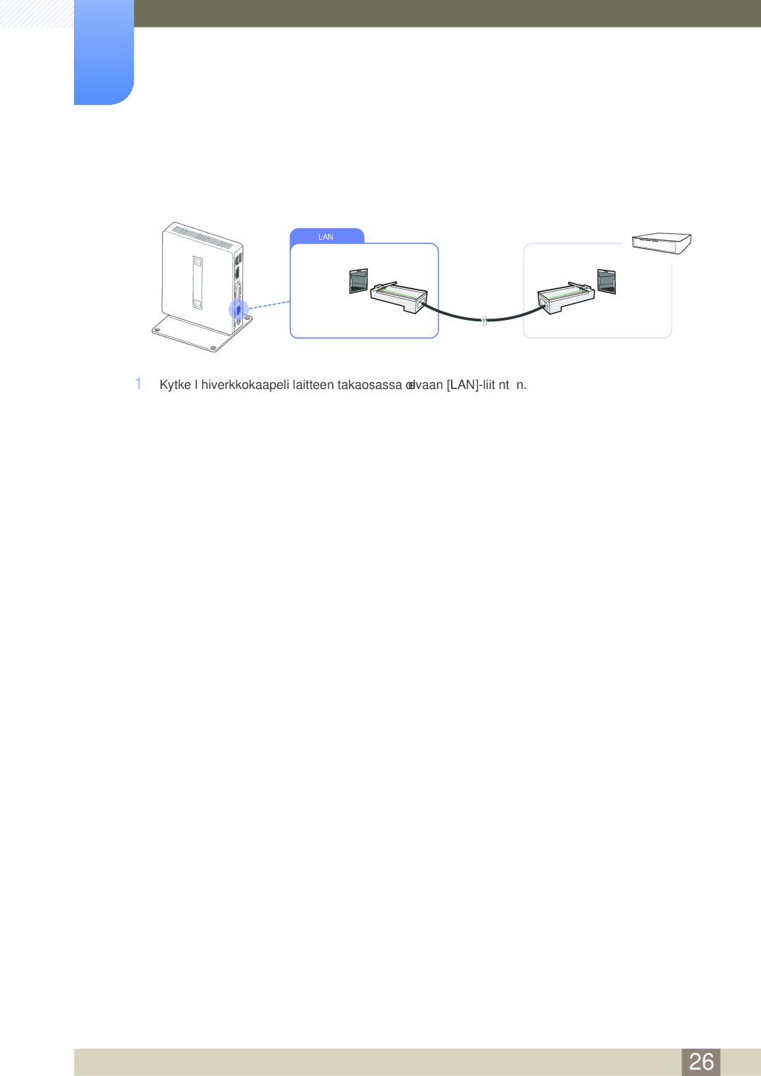 Samsung LF-NXN2N/EN, LF00FNXPFBZXEN manual 5 Lähiverkkoliitäntä 