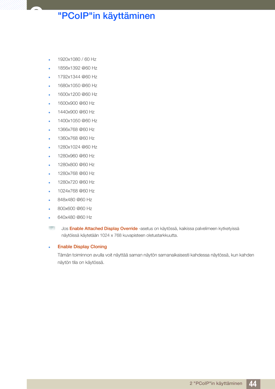 Samsung LF-NXN2N/EN, LF00FNXPFBZXEN manual Enable Display Cloning 