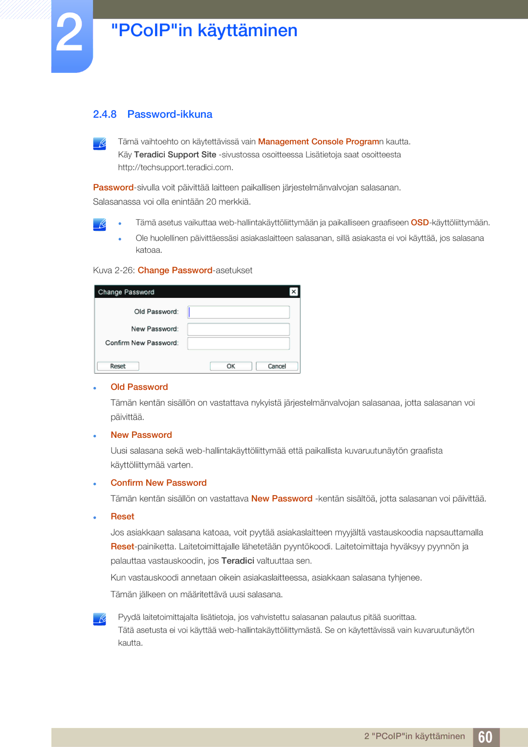 Samsung LF-NXN2N/EN, LF00FNXPFBZXEN manual Password-ikkuna, Old Password, Confirm New Password 