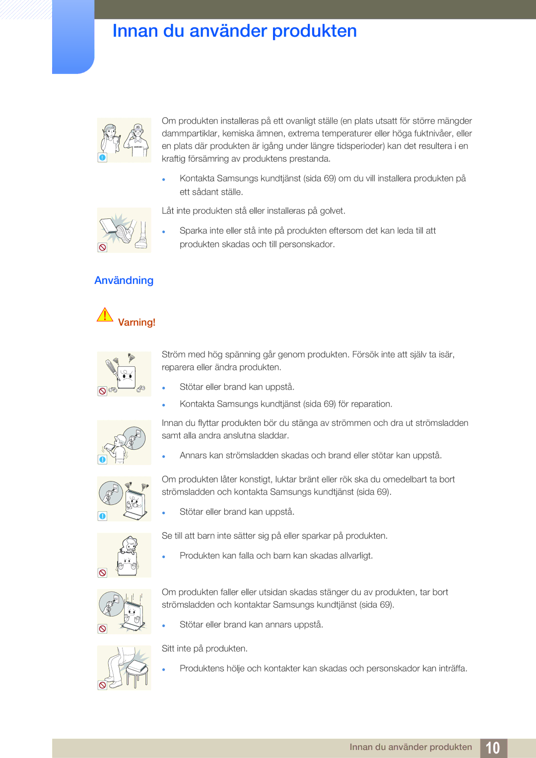 Samsung LF-NXN2N/EN, LF00FNXPFBZXEN manual Användning 