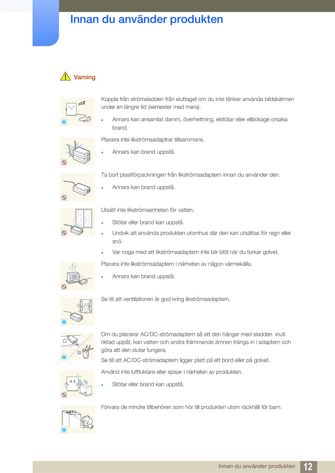 Samsung LF-NXN2N/EN, LF00FNXPFBZXEN manual Innan du använder produkten 