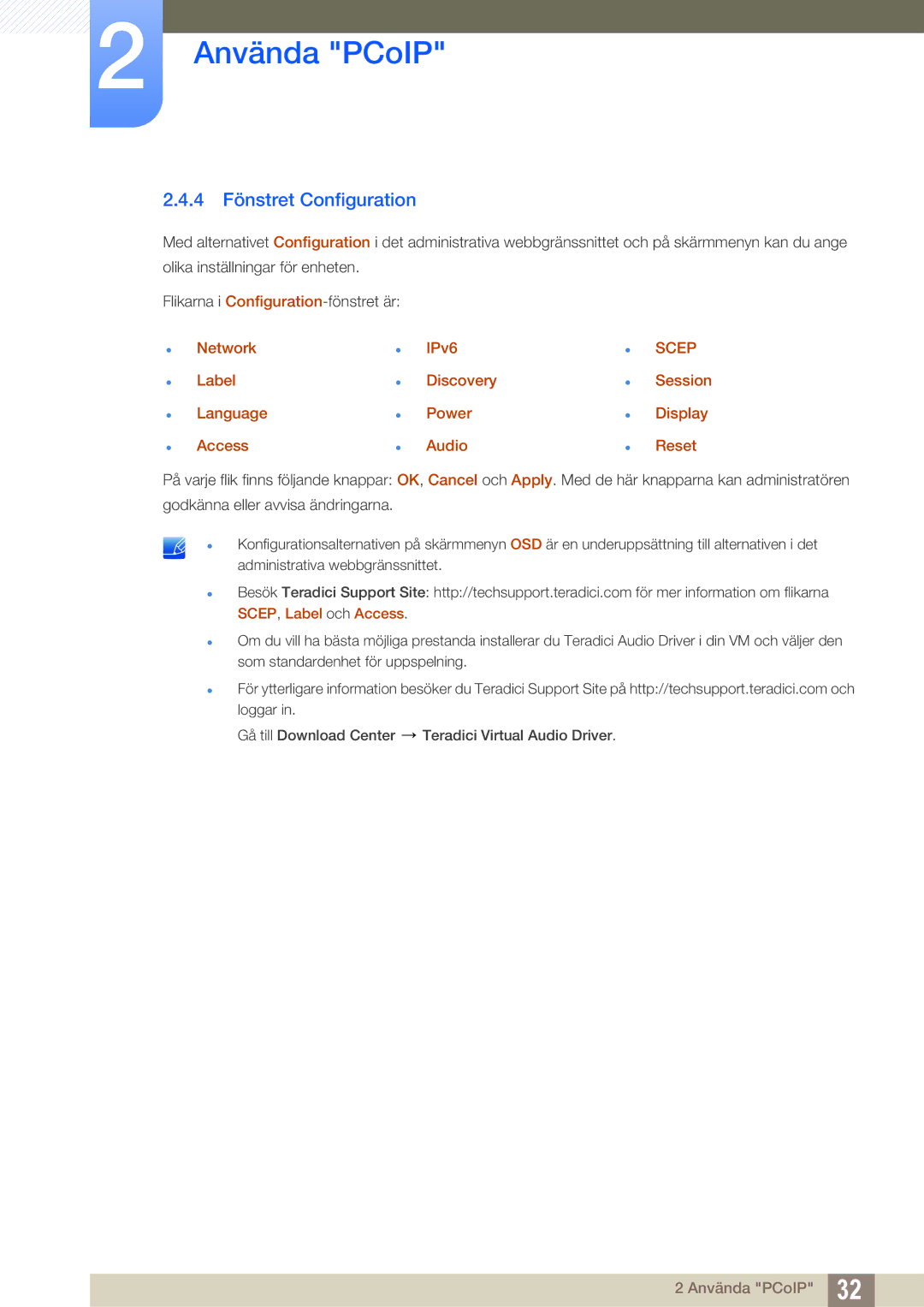 Samsung LF-NXN2N/EN, LF00FNXPFBZXEN 4 Fönstret Configuration, Network Label Language Access IPv6 Discovery Power Audio 