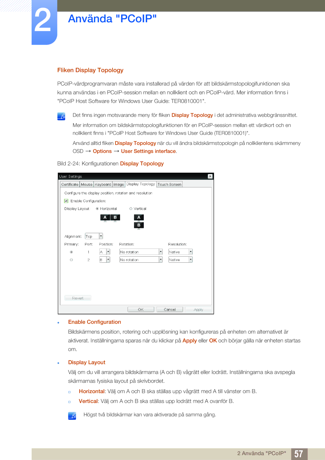 Samsung LF00FNXPFBZXEN, LF-NXN2N/EN manual Fliken Display Topology,  Enable Configuration,  Display Layout 