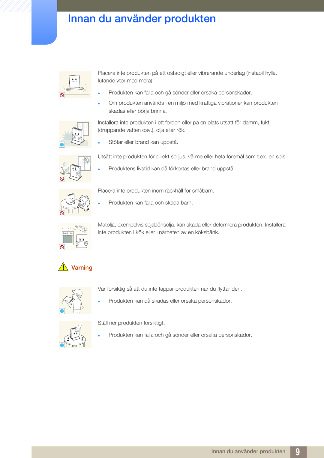 Samsung LF00FNXPFBZXEN, LF-NXN2N/EN manual Innan du använder produkten 