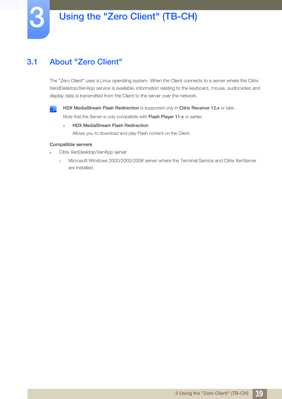 Samsung LF-TBWHF/XY, LF-TBWHF/EN, LF-TBCHA/EN, LF-TBWHD/EN manual Using the Zero Client TB-CH, About Zero Client 