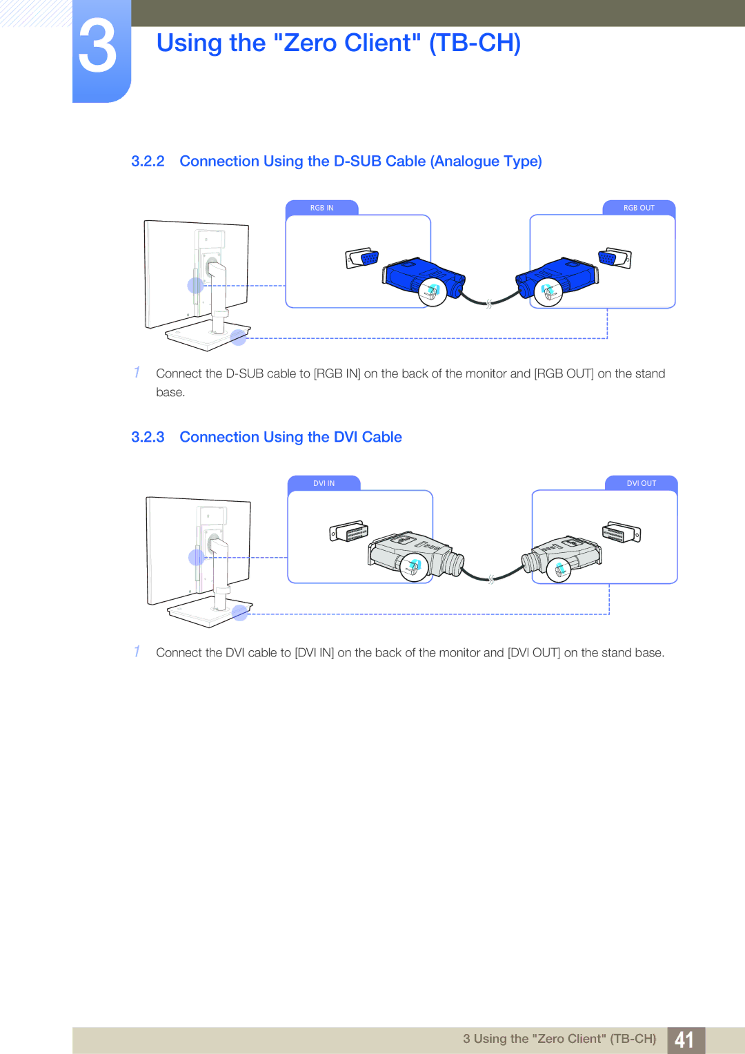 Samsung LF-TBCHA/EN, LF-TBWHF/EN, LF-TBWHD/EN, LF-TBWHF/XY manual Connection Using the D-SUB Cable Analogue Type 