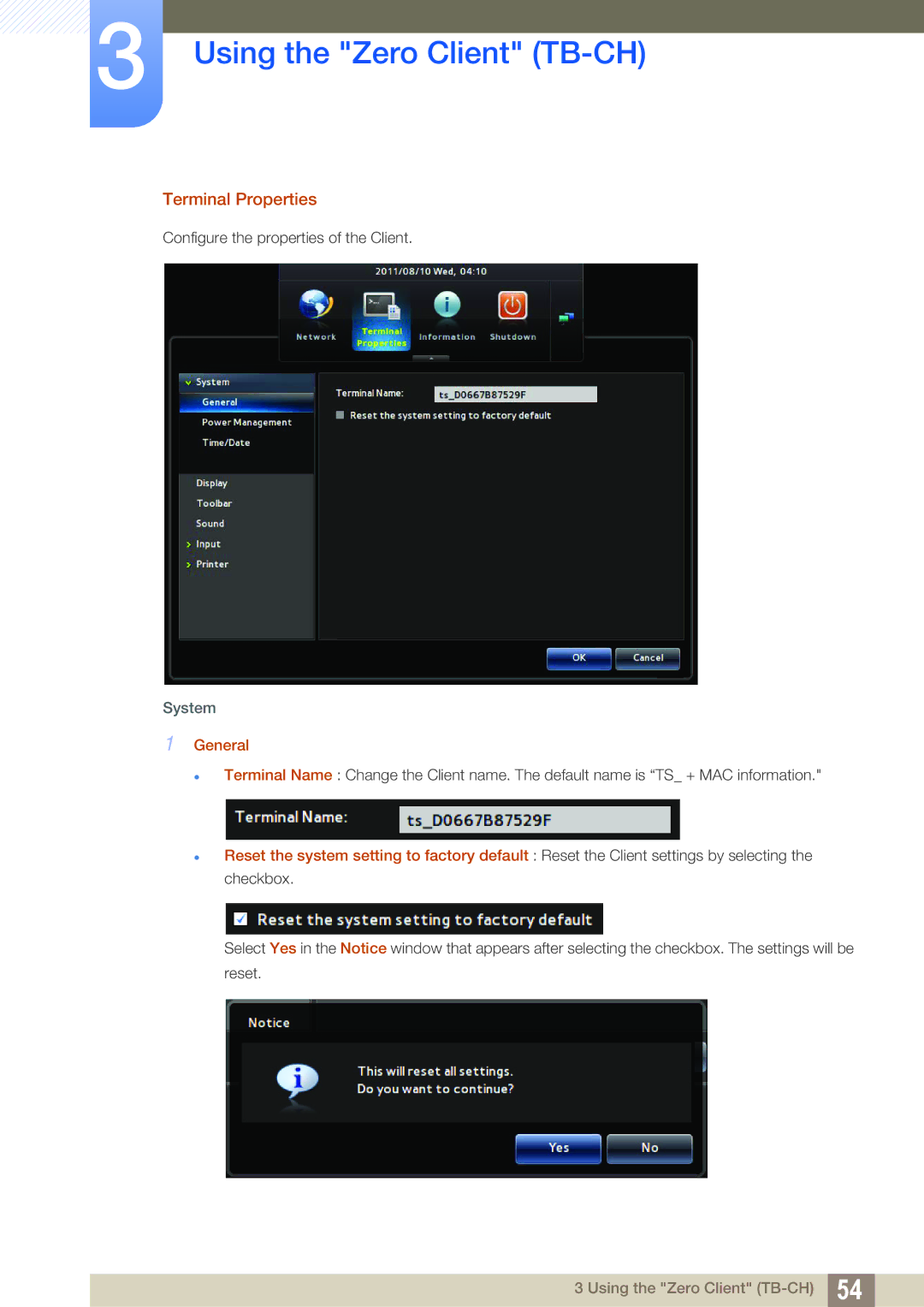 Samsung LF-TBWHD/EN, LF-TBWHF/EN, LF-TBCHA/EN, LF-TBWHF/XY manual Terminal Properties, General 