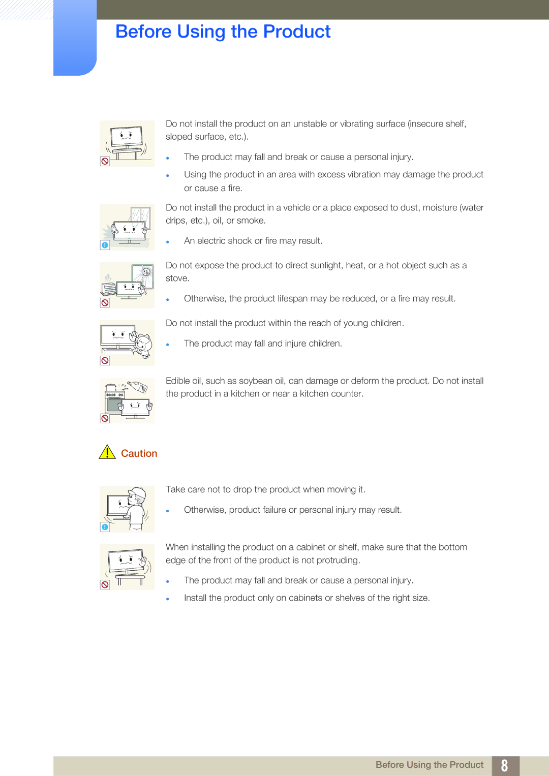 Samsung LF-TBWHF/EN, LF-TBCHA/EN, LF-TBWHD/EN, LF-TBWHF/XY manual Before Using the Product 