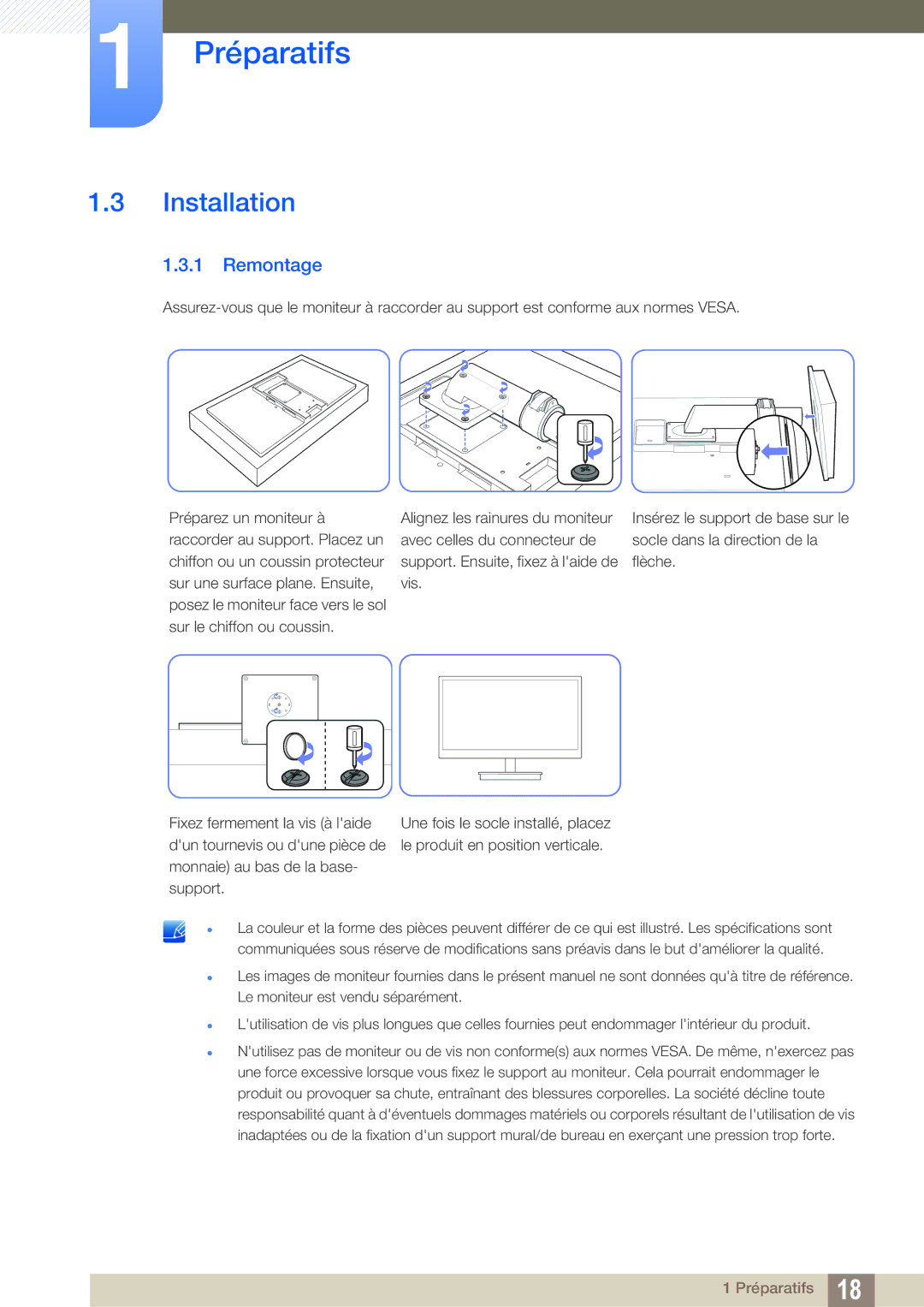 Samsung LF-TBWHF/EN, LF-TBCHA/EN, LF-TBWHD/EN manual Installation, Remontage 