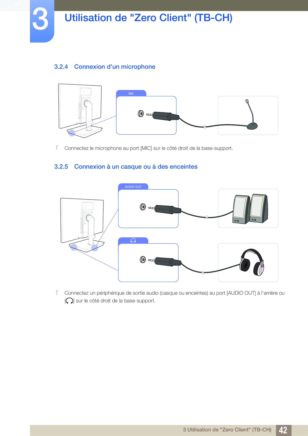 Samsung LF-TBWHF/EN, LF-TBCHA/EN, LF-TBWHD/EN manual Connexion dun microphone 