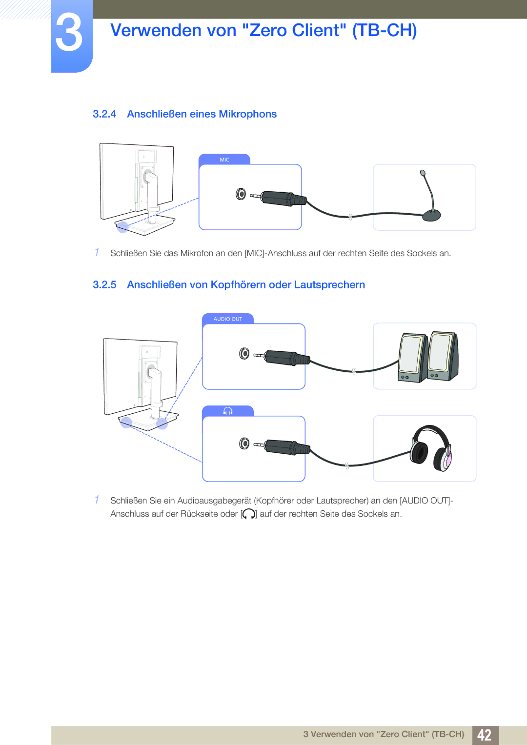 Samsung LF-TBWHF/EN, LF-TBWHD/EN manual Anschließen eines Mikrophons 