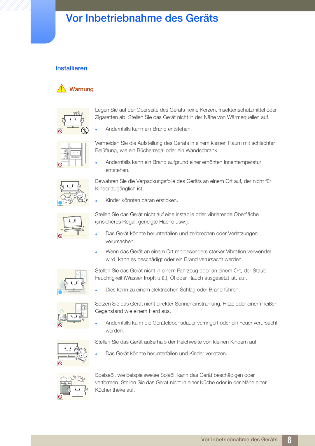 Samsung LF-TBWHF/EN, LF-TBWHD/EN manual Installieren 