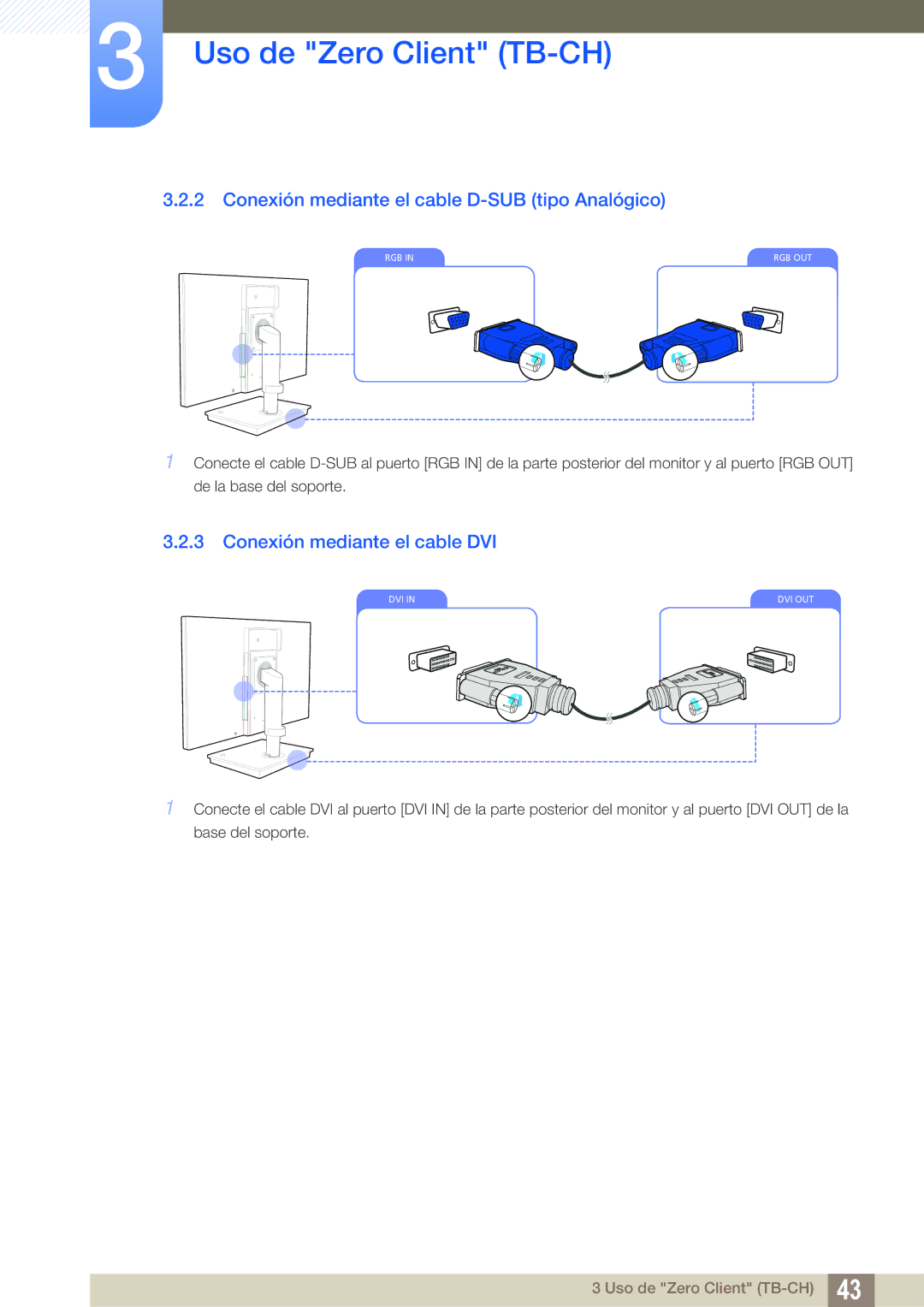 Samsung LF-TBWHD/EN, LF-TBWHF/EN manual Conexión mediante el cable D-SUB tipo Analógico 