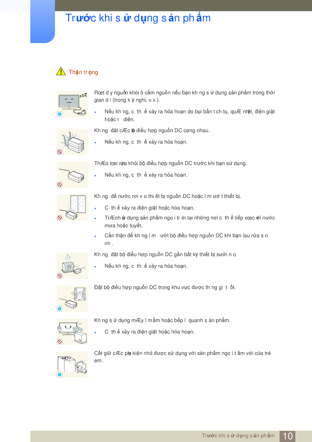 Samsung LF-TBWHF/XY manual Thận trọng 