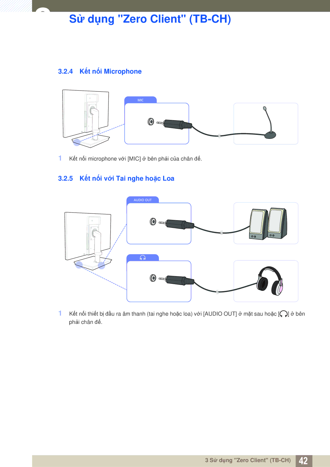 Samsung LF-TBWHF/XY manual 4 Kết nối Microphone 