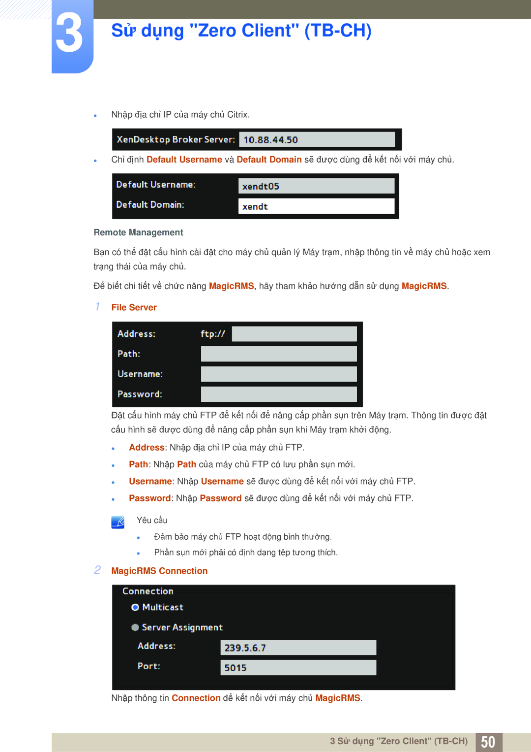 Samsung LF-TBWHF/XY manual File Server, MagicRMS Connection 