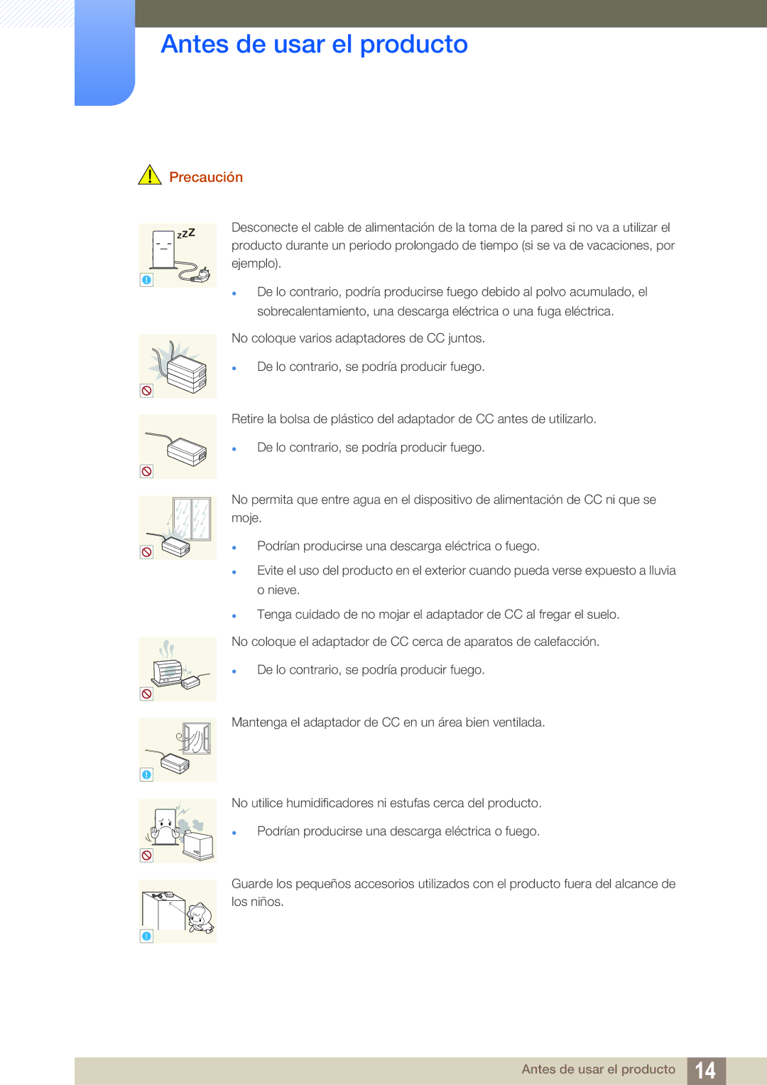 Samsung LF-TXWND/EN, LF-TXWNF/EN manual Precaución 