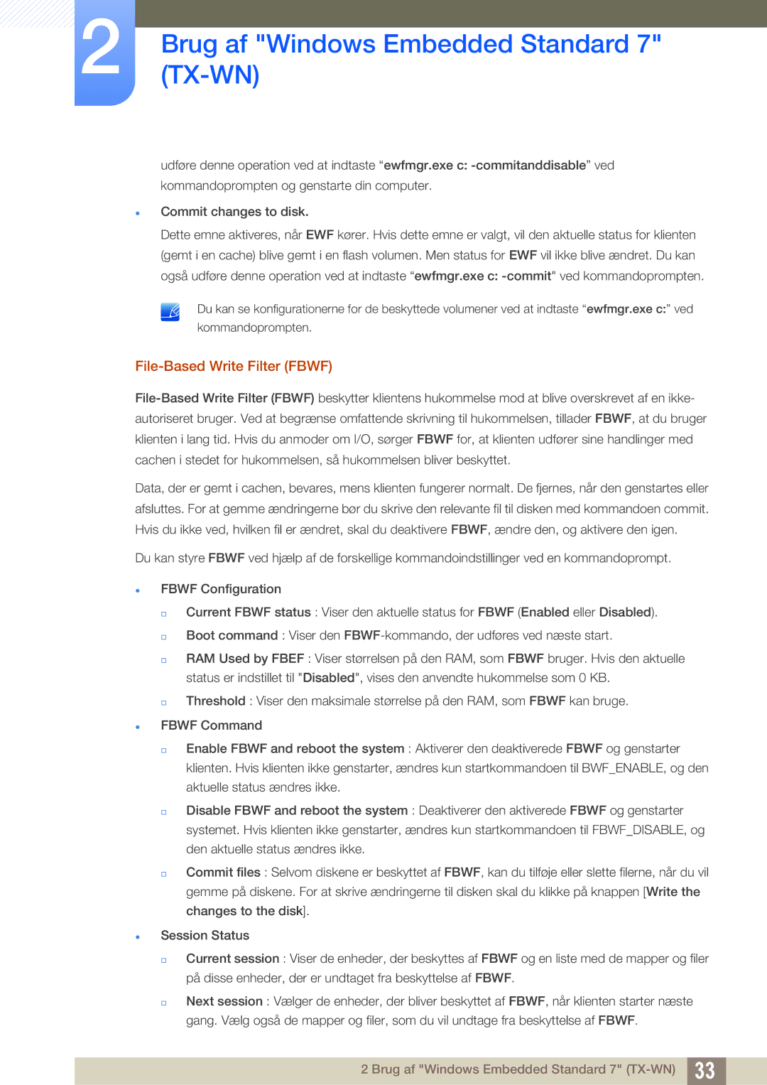 Samsung LF-TXWNF/EN, LF-TXWND/EN manual File-Based Write Filter Fbwf 