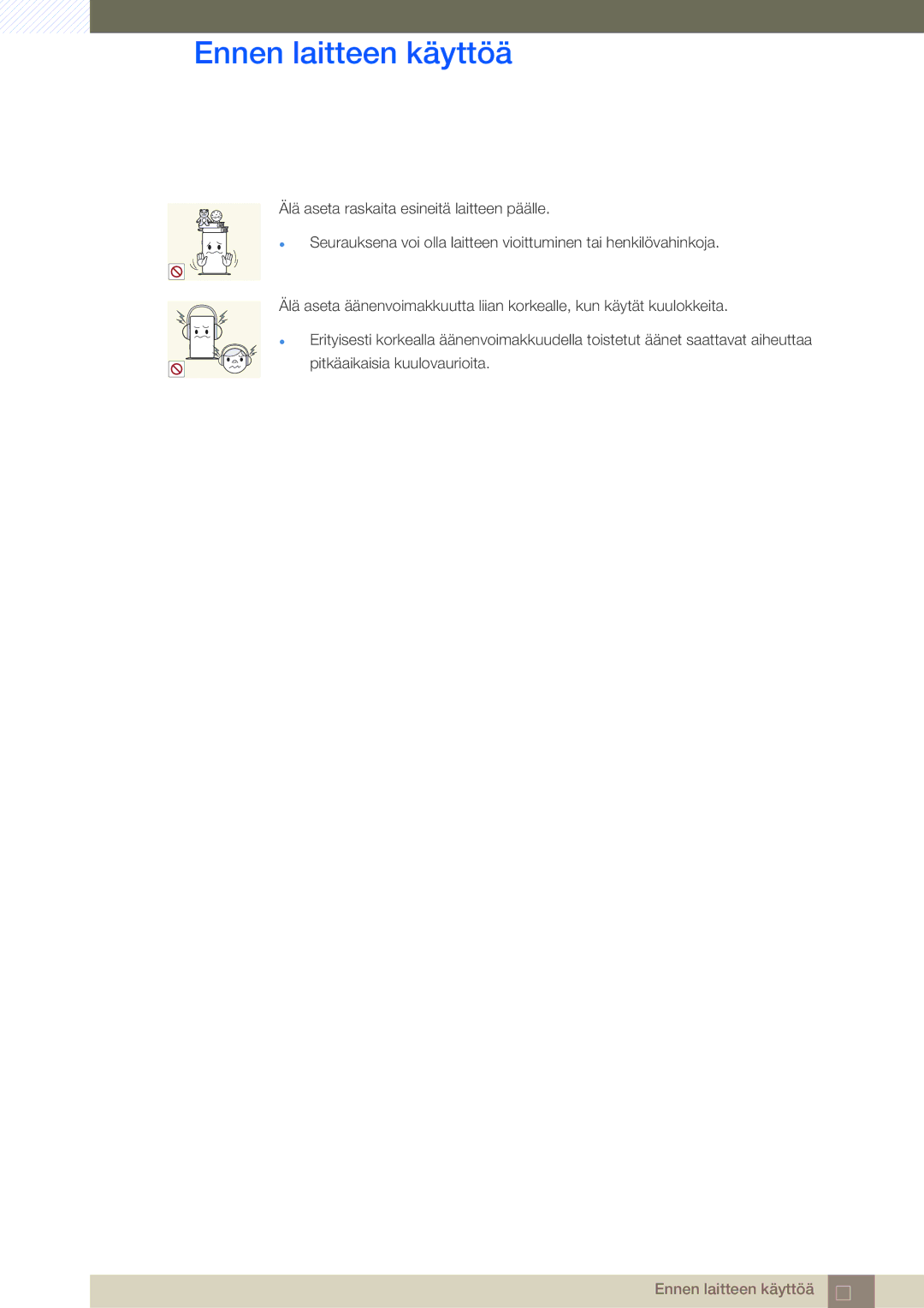 Samsung LF-TXWND/EN, LF-TXWNF/EN manual Ennen laitteen käyttöä 