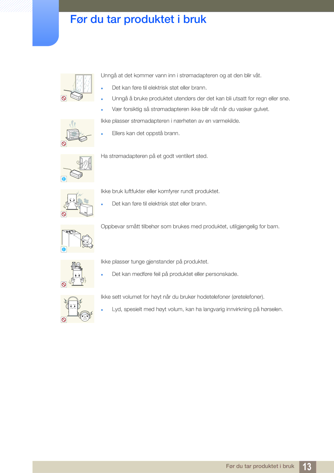 Samsung LF-TXWNF/EN, LF-TXWND/EN manual Før du tar produktet i bruk 