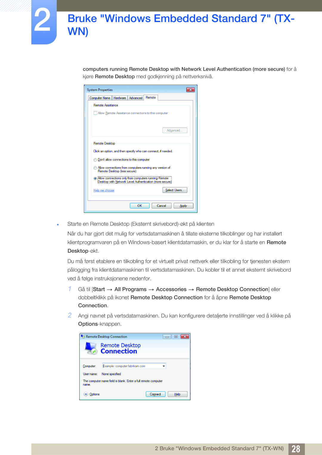 Samsung LF-TXWND/EN, LF-TXWNF/EN manual BrukeWN Windows Embedded Standard 7 TX 