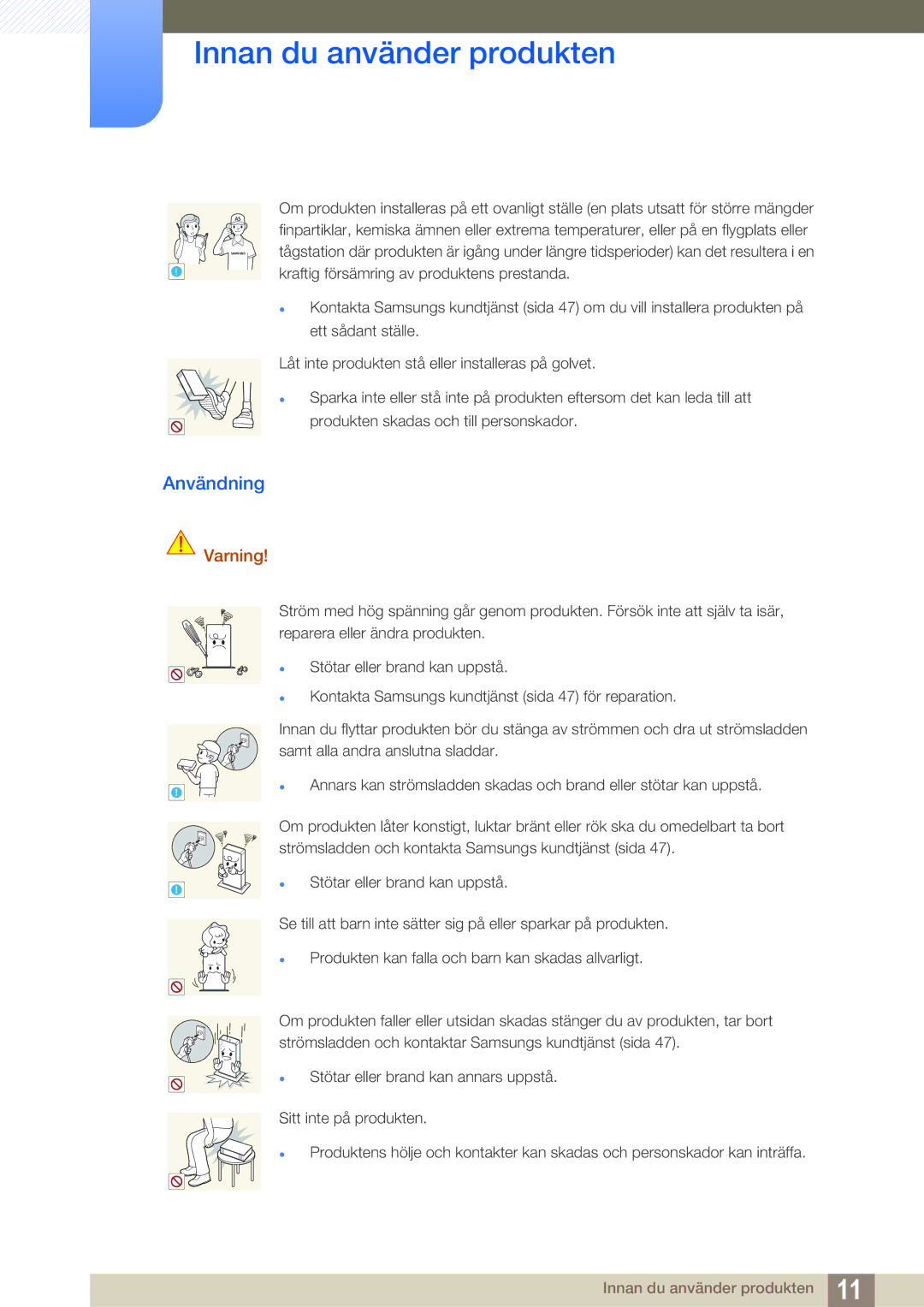 Samsung LF-TXWNF/EN, LF-TXWND/EN manual Användning 