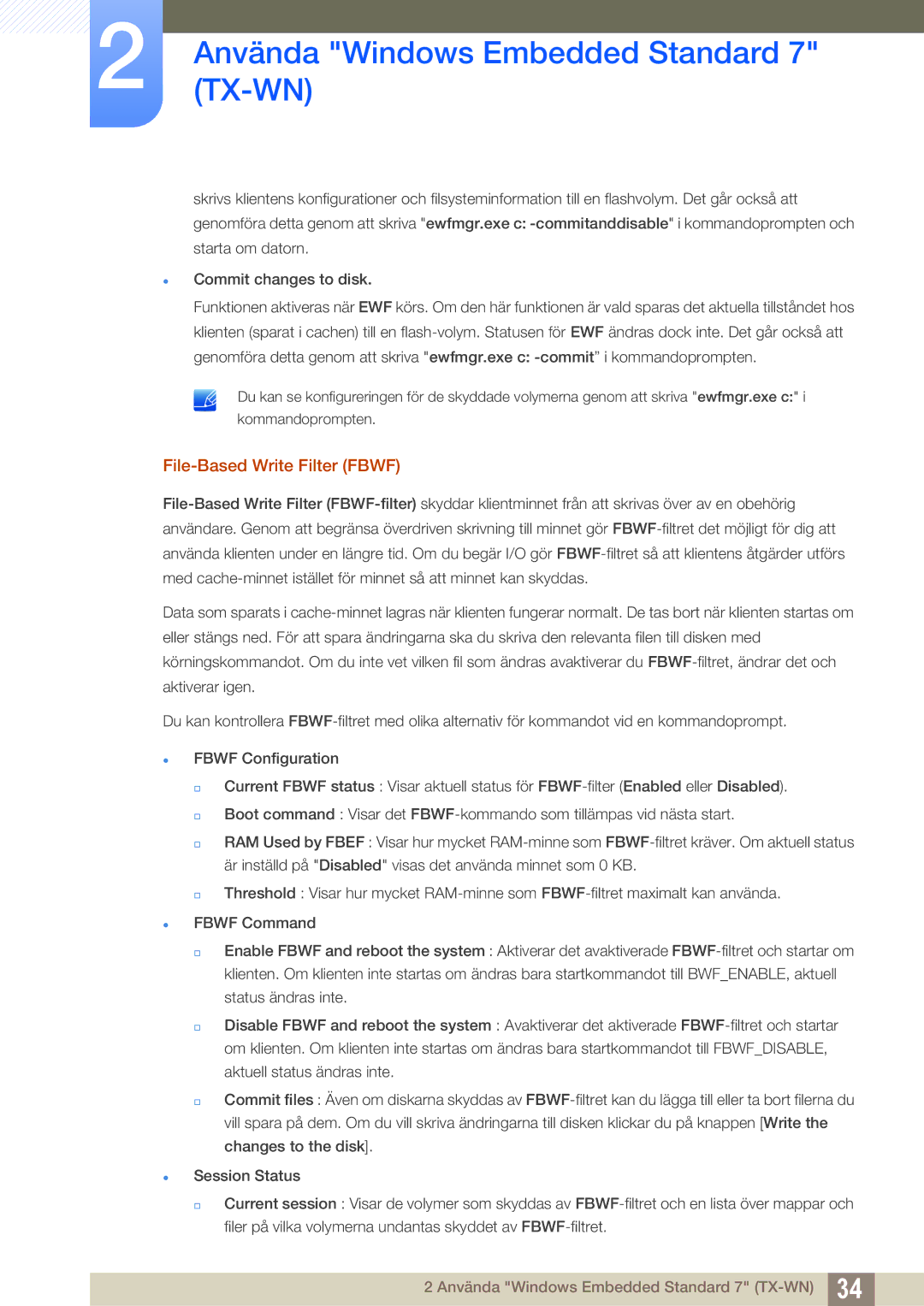 Samsung LF-TXWND/EN, LF-TXWNF/EN manual File-Based Write Filter Fbwf 