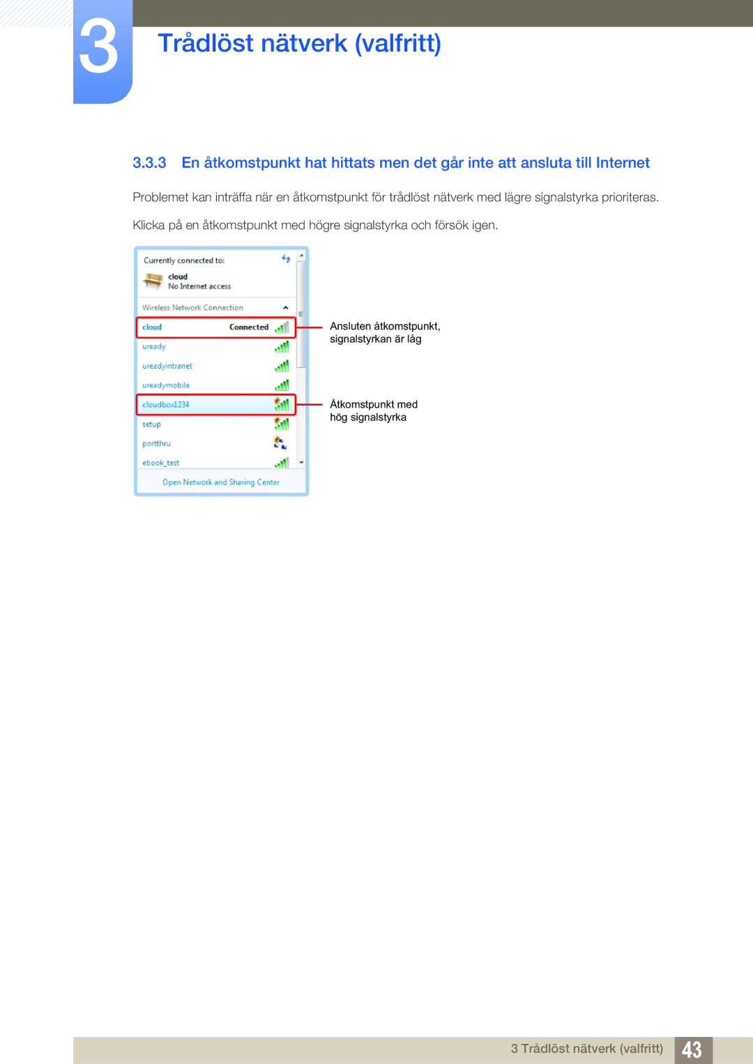 Samsung LF-TXWNF/EN, LF-TXWND/EN manual Trådlöst nätverk valfritt 