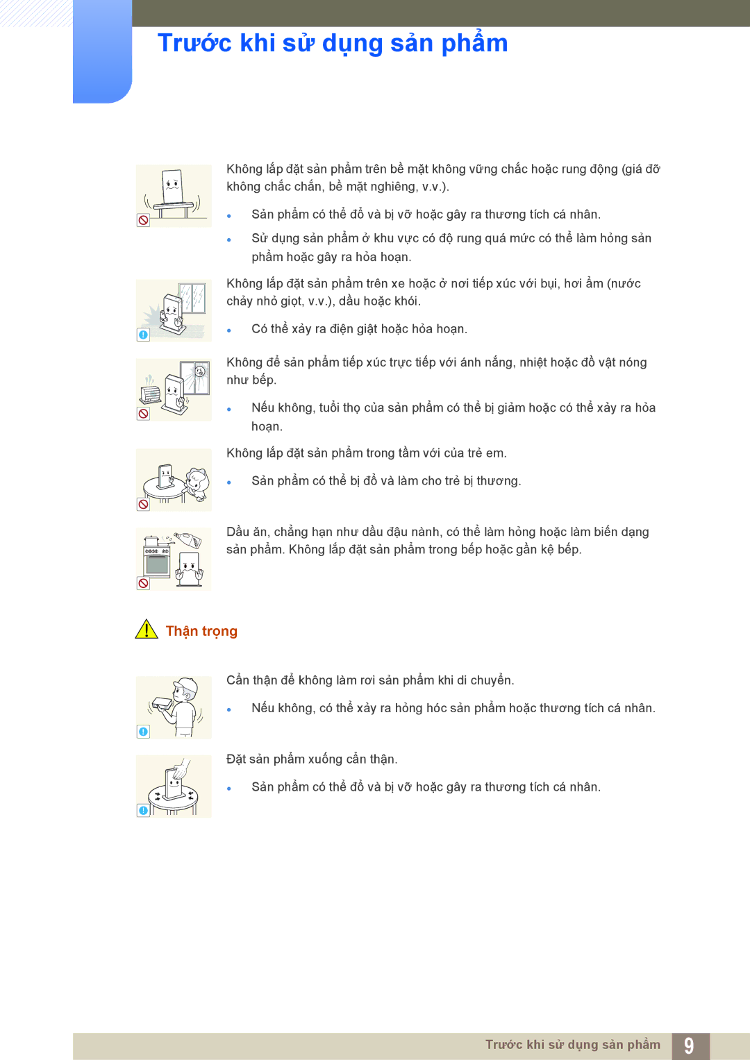 Samsung LF-TXWNF/XY, LF-TXWND/XY manual Trước khi sử dụng sản phẩm 