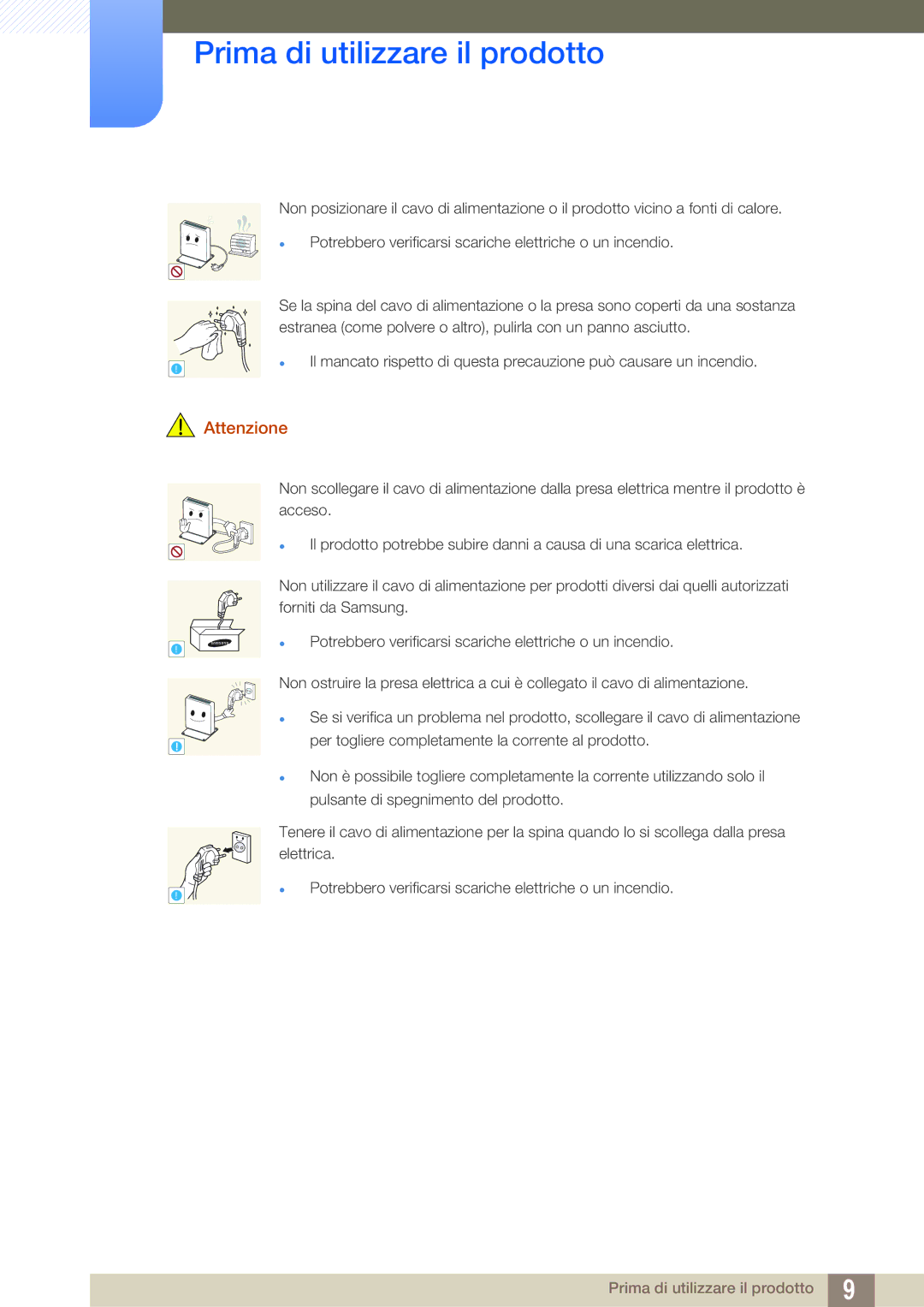 Samsung LF00FNXPFBZXEN manual Attenzione 