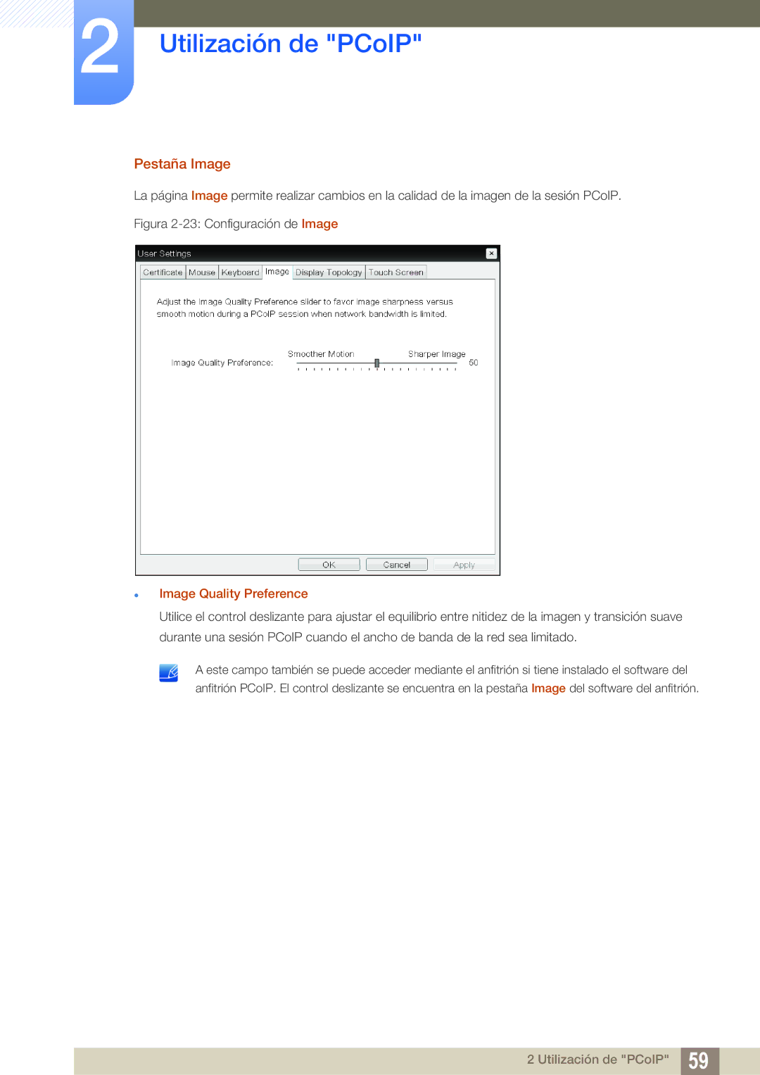 Samsung LF00FNXPFBZXEN manual Pestaña Image,  Image Quality Preference 