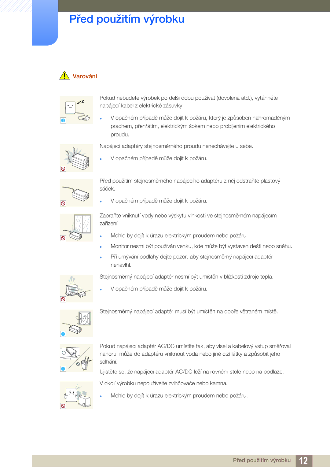 Samsung LF00FNXPFBZXEN manual Varování 