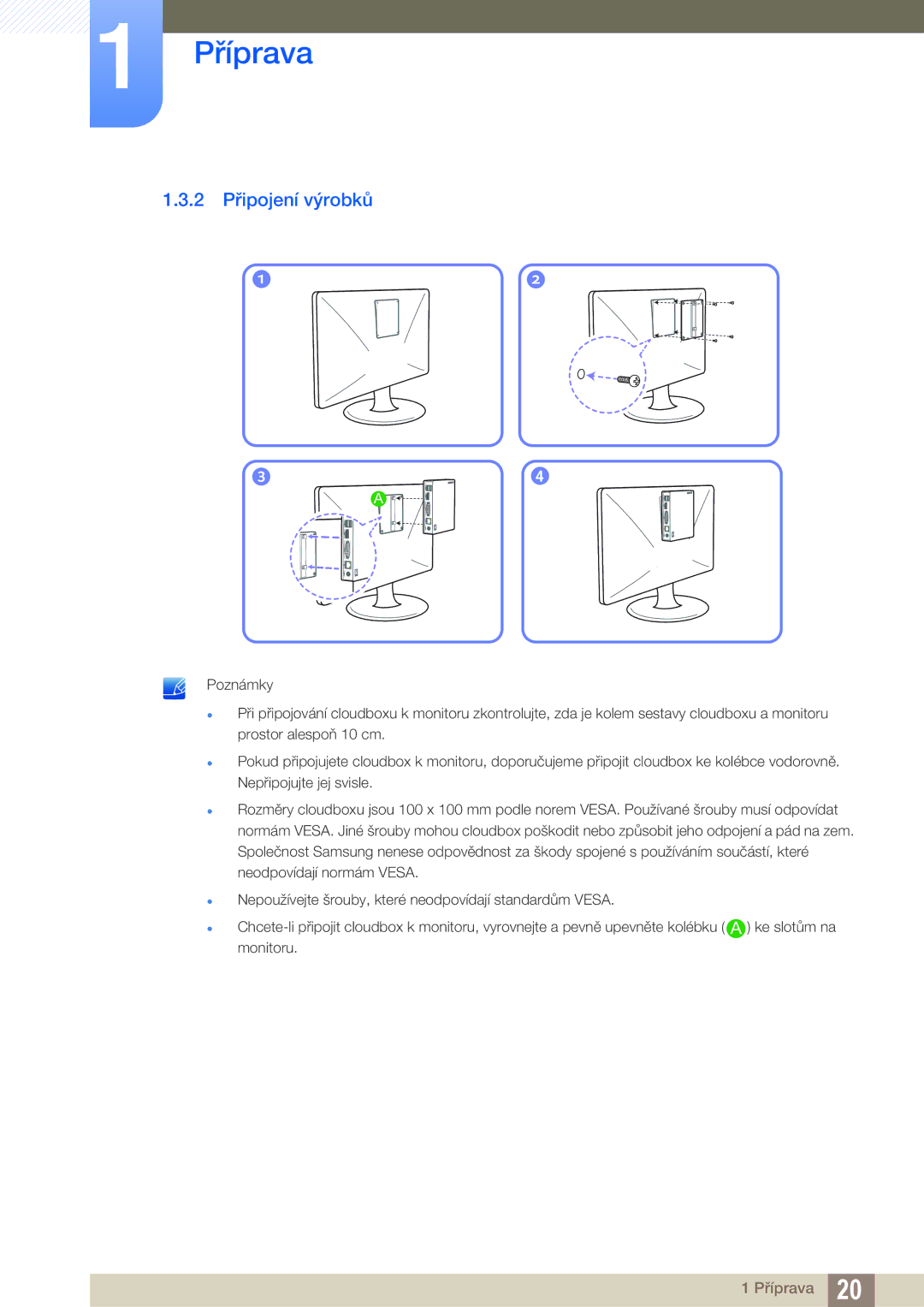 Samsung LF00FNXPFBZXEN manual 2 Připojení výrobků 