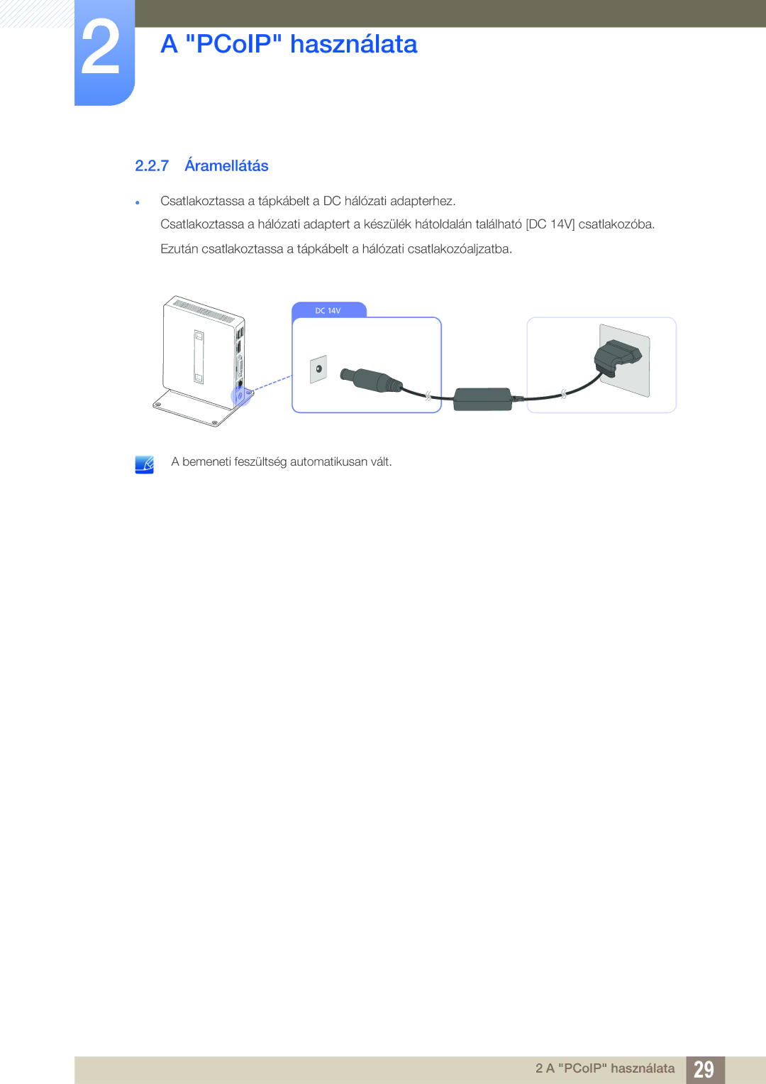 Samsung LF00FNXPFBZXEN manual 7 Áramellátás 