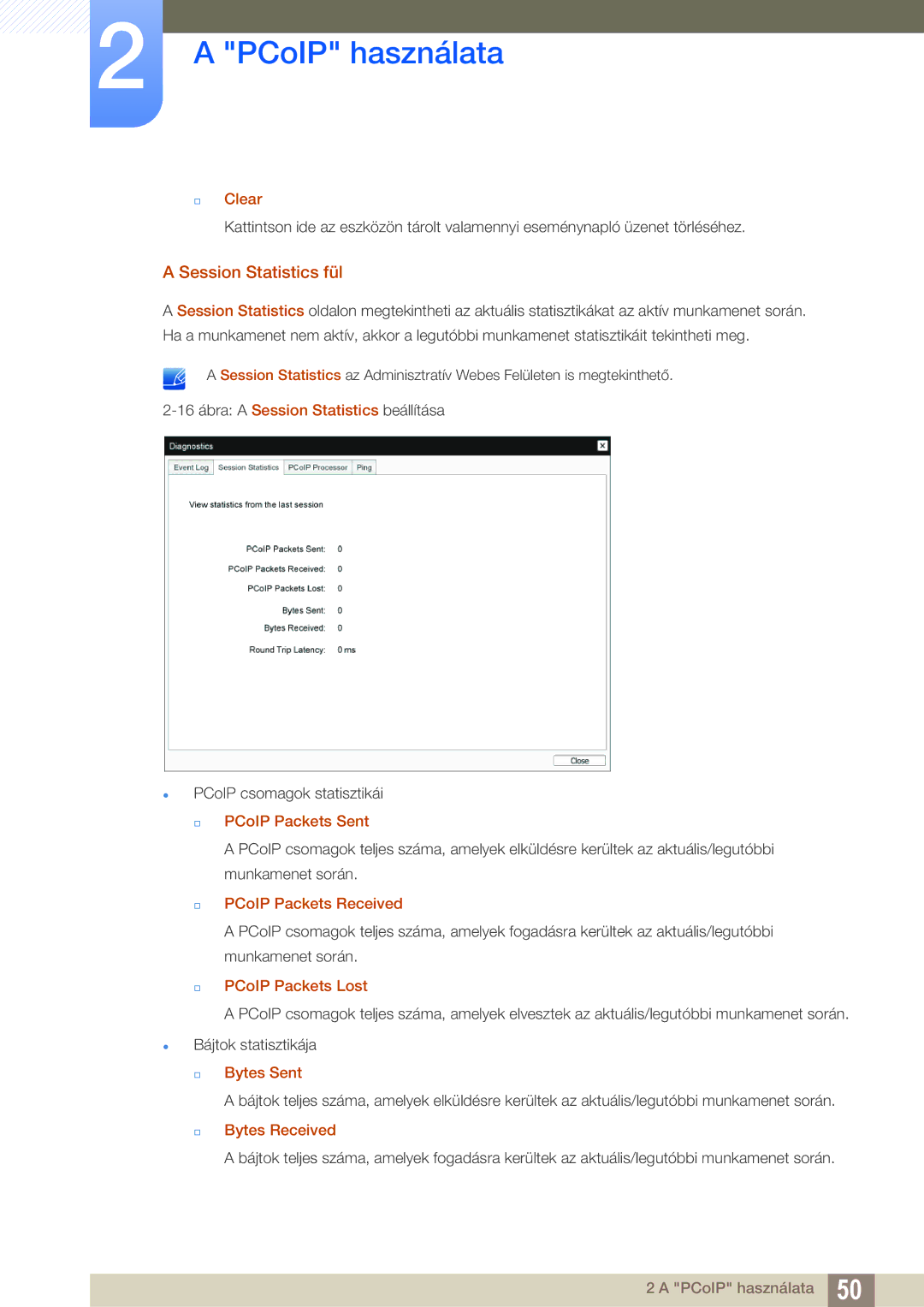 Samsung LF00FNXPFBZXEN manual Session Statistics fül 